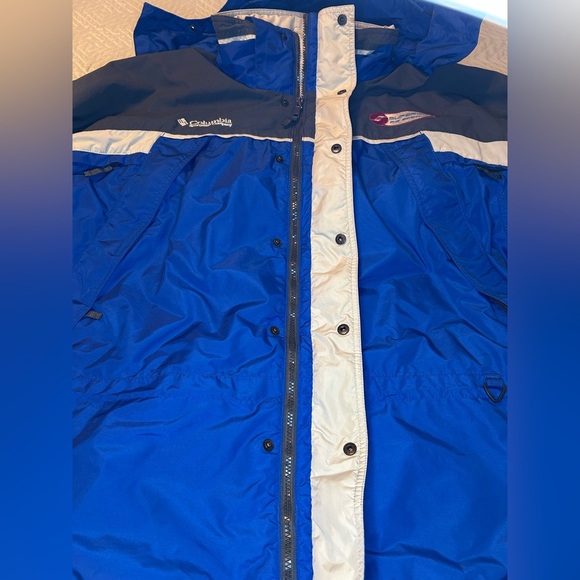 Columbia Men's Interchange Ski Jacket XL Blue and Gray Winter shell-Outdoor Coat - Picture 3 of 16